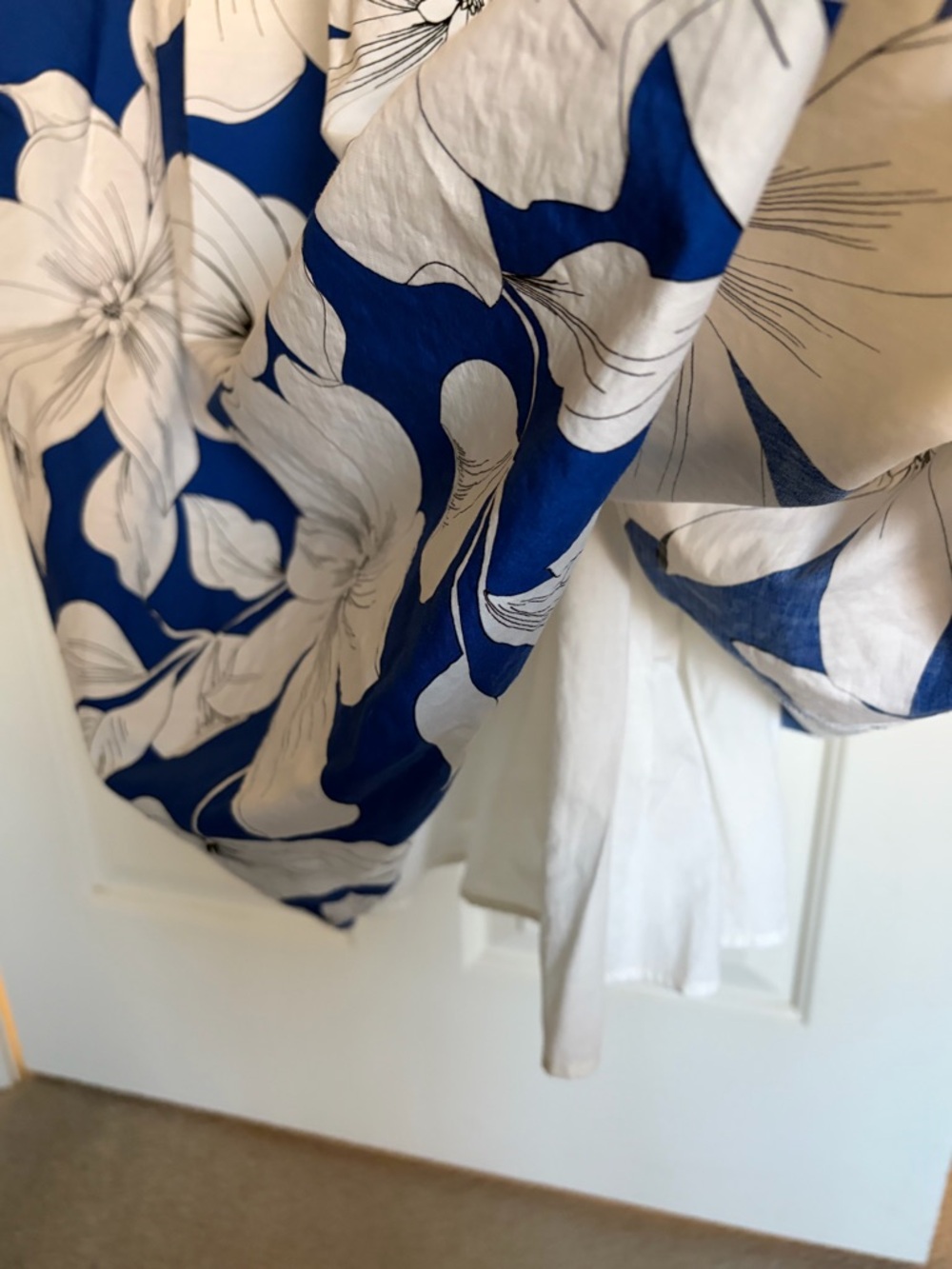 Anne Klein Blue and White Smocked Sundress - Picture 2 of 5